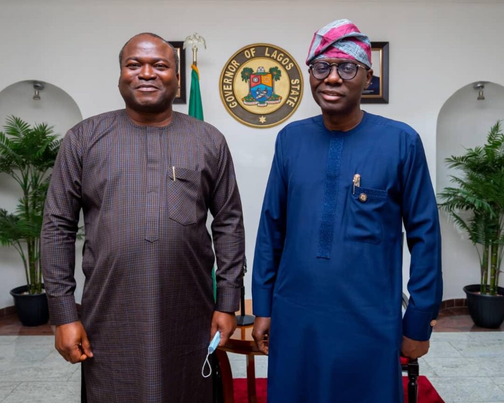 Dr Ayo Ogunsan and Gov Babajide Sanwo-Olu